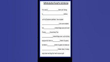 Self introduction for job interview ||Alam Sir || Soft Skill Infotech #softskillinfotech