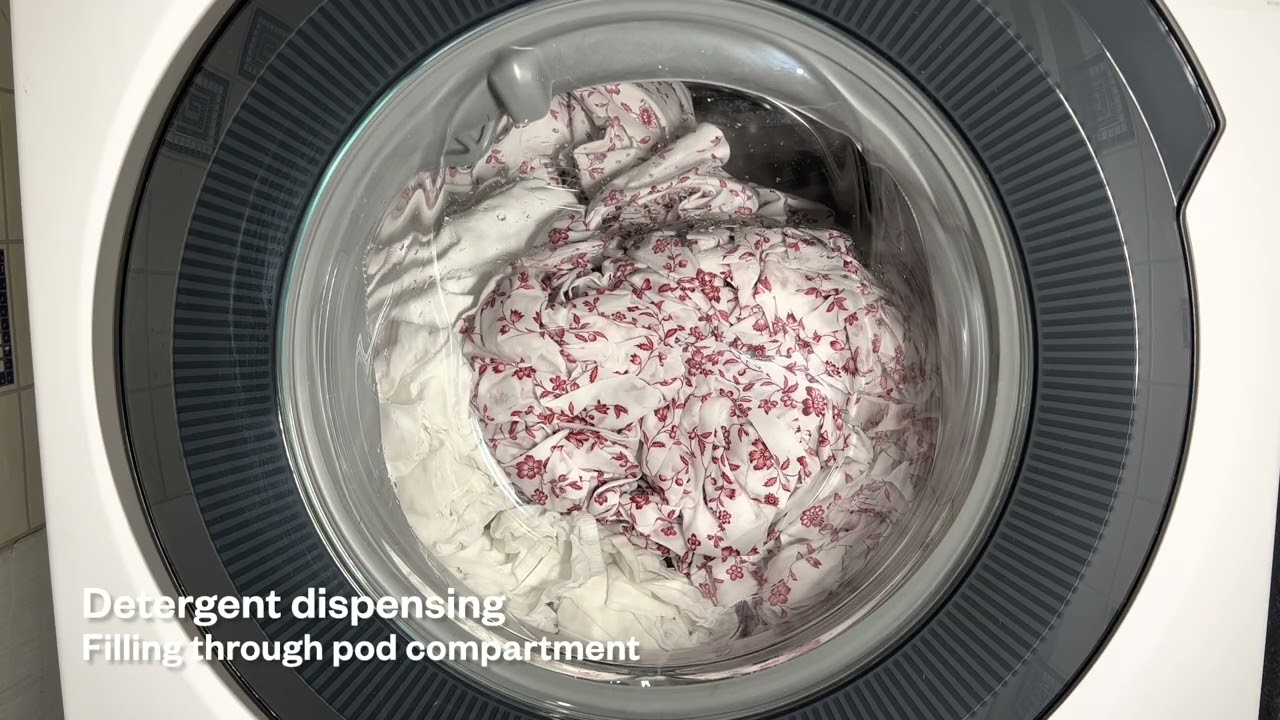 AEG 8000 series Powercare - Cottons 60°C full length (1 bar ProSense) [Full cycle video]