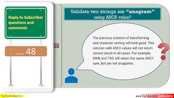 Subscriber Comments Reply Video 48 |SQL to check whether two strings are anagram using ORA_HASH