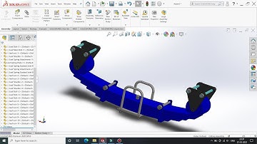 leaf spring suspension assembly in solidworks |