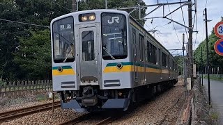 JR東日本南武支線E127系V2編成回送列車(武蔵中原送り込み回送)矢川駅～谷保駅通過(2023/9/7)