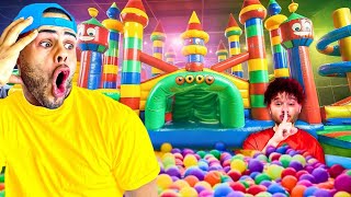 EXTREME HIDE & SEEK IN GIANT BOUNCE HOUSE!