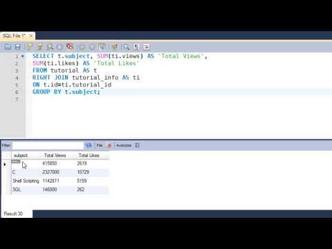 SQL Tutorial - 32: Right Outer JOIN