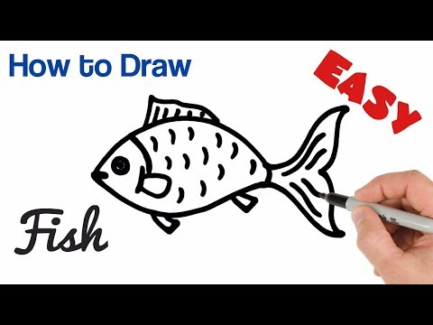 How to Draw a Fish Easy Step By Step - Made with HAPPY