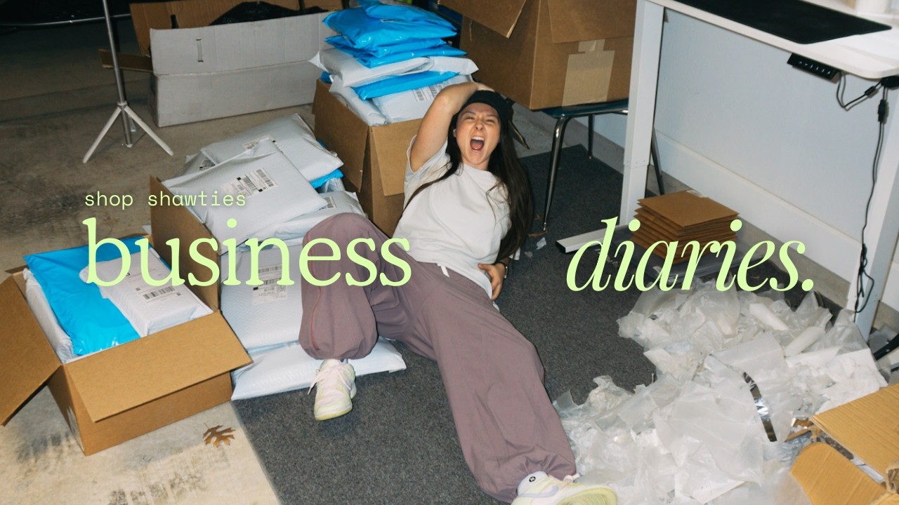 life as a clothing brand owner | packing orders, organizing warehouse, SHOP SHAWTIES new launch