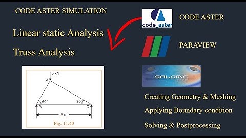 Truss stress analysis using code aster|salome meca tutorials|paraview tutorial|tutorial 2