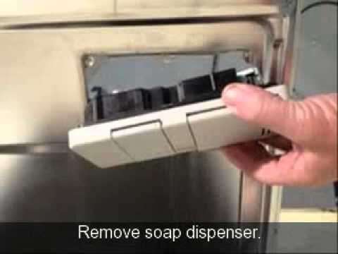 How to change the soap dispenser on a dishwasher - YouTube
