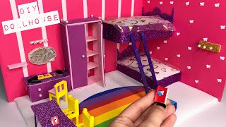 DIY miniature doll house - Barbie bed room #1 - غرفة نوم باربي