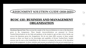 BCOC 132 Ignou Solved Assignment 2020-21