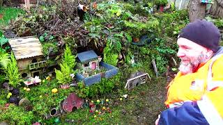 the  mouse village in a yorkshire garden where the giant feeds the mice