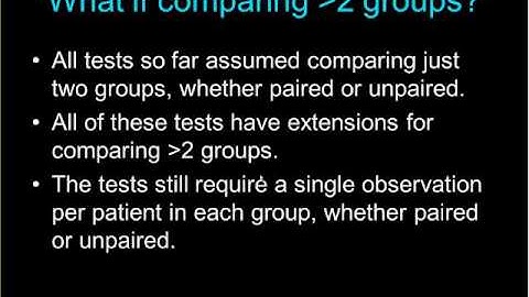 Individual Comparisons Parametric and Non parametric (Part 2 of 2)