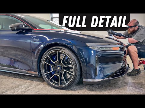 I Traveled Across The Country To Detail A Rare $250,000 Electric Super Sedan | Lucid Air Sapphire