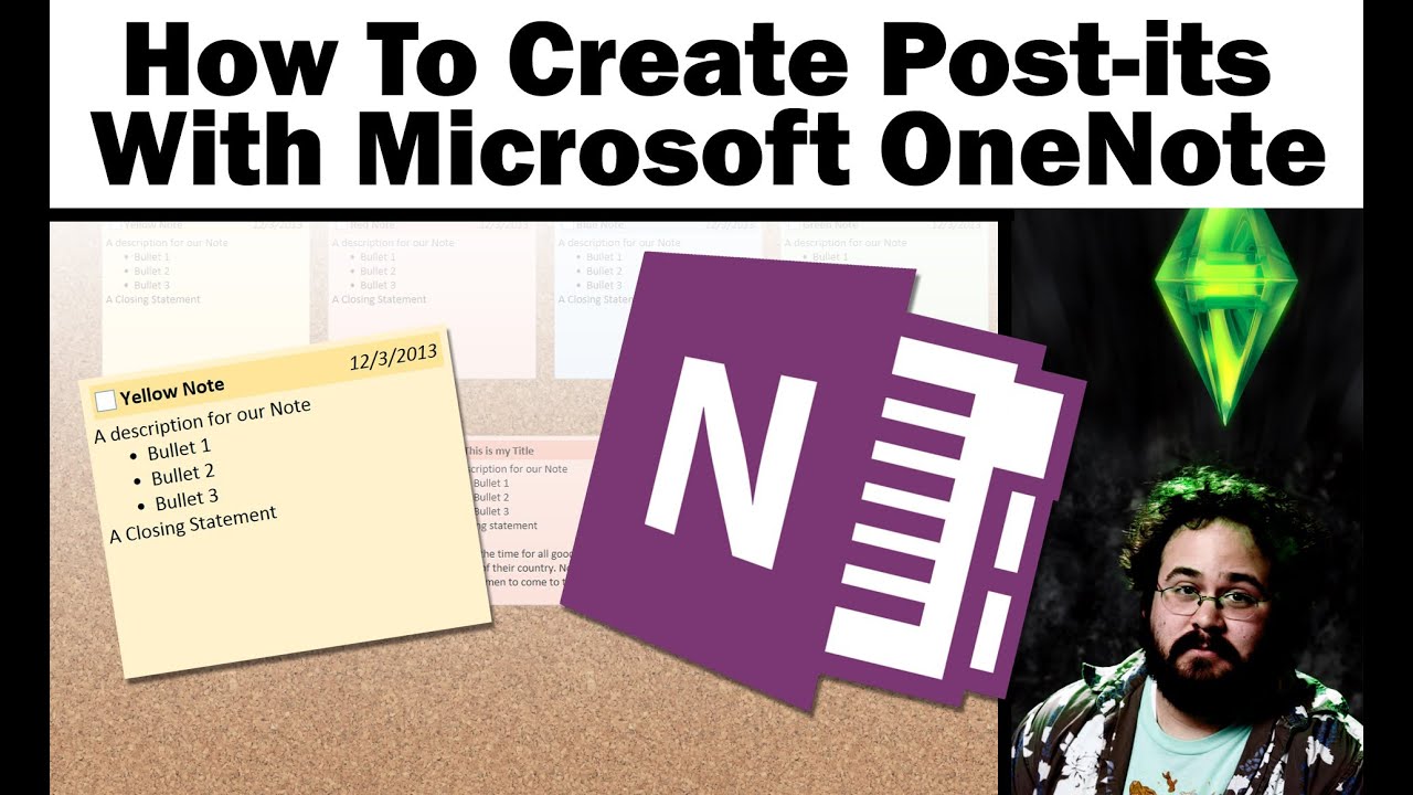 How To Create Sticky (Post-it) With OneNote 2013 - YouTube