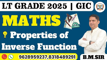 lt grade new vacancy 2025 || LT Grade Maths Preparation | GIC MATHS | properties of inverse function