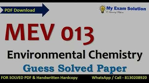 IGNOU MEV 013 Solved Guess Paper | In English | IGNOU Exam Guess Paper