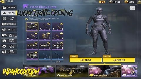 Pitch Black Crate Opening. Roze Rook Darkest Skin Ever Inspection and Gameplay Call Of Duty Mobile