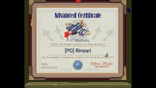 1945 Air Force P-51 Mustang Advanced Certificate
