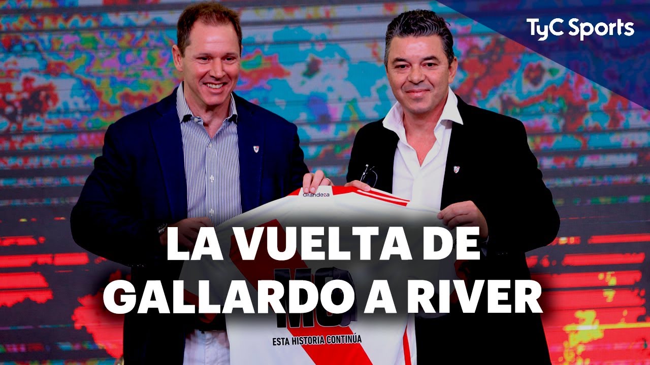 LA PRESENTACIÓN DE MARCELO GALLARDO EN SU RETORNO A RIVER 🗣️"PARECE QUE  NUNCA ME FUÍ" 🔥