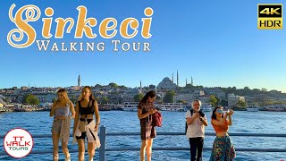 Istanbul Walking Tour, Sirkeci & Galata Bridge | 4K HDR