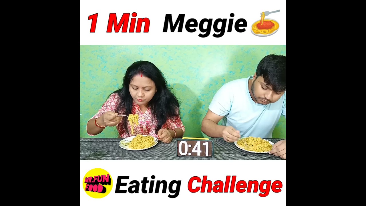 1 Minute 4 Maggi Eating Challenge | Maggi Eating Competition 🍝 | Food Challenge 