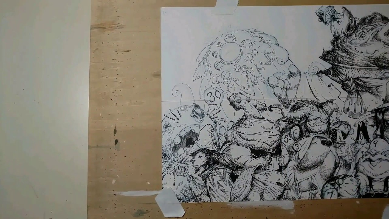 Inktober Timelapse 1 - Vinod Rams