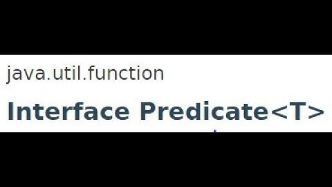 Predicates in Java8