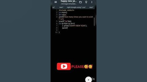 WAP to wish n times HAPPY NEW YEAR. #shorts