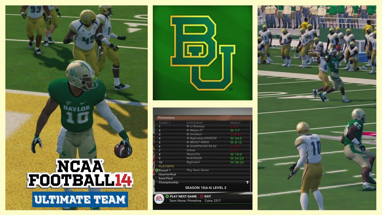 NCAA Football 14 Ultimate Team, PLAYOFFS? - YouTube