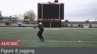 Figure 8 jogging - Football NMT warm-up exercise