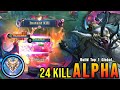 Finally 660+ STARS!! 24 Kills Alpha Instant Kills Enemies!! - Build Top 1 Global Alpha ~ MLBB