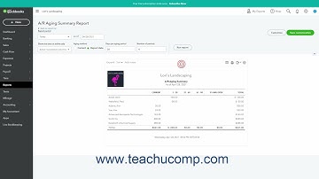 QuickBooks Online Tutorial Basic Standard Report Customization Intuit Training