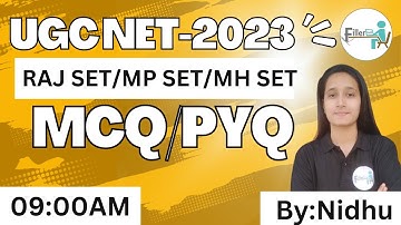 09:00 AM - UGC NET/MP-SET/Raj-SET 2023 | UGC NET MCQ/PYQ Class 2023 | UGC NET Free Classes 2023 #33
