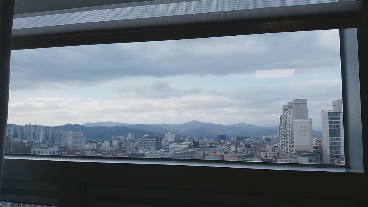 Mountain view of Korea from Building.
