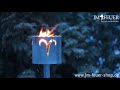 kleine Gartenfackel Sternzeichen Steinbock aus Metall