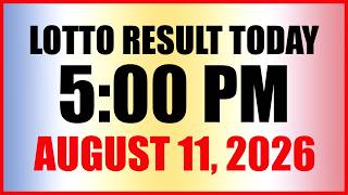 Lotto Result Today 5pm Draw August 11, 2026 Swertres EZ2 PCSO