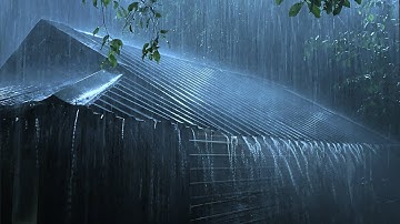 Fall Asleep Instantly with Heavy Rain & Thunder on a Tin Roof / Beat & Goodbye Insomnia in 3 Minutes