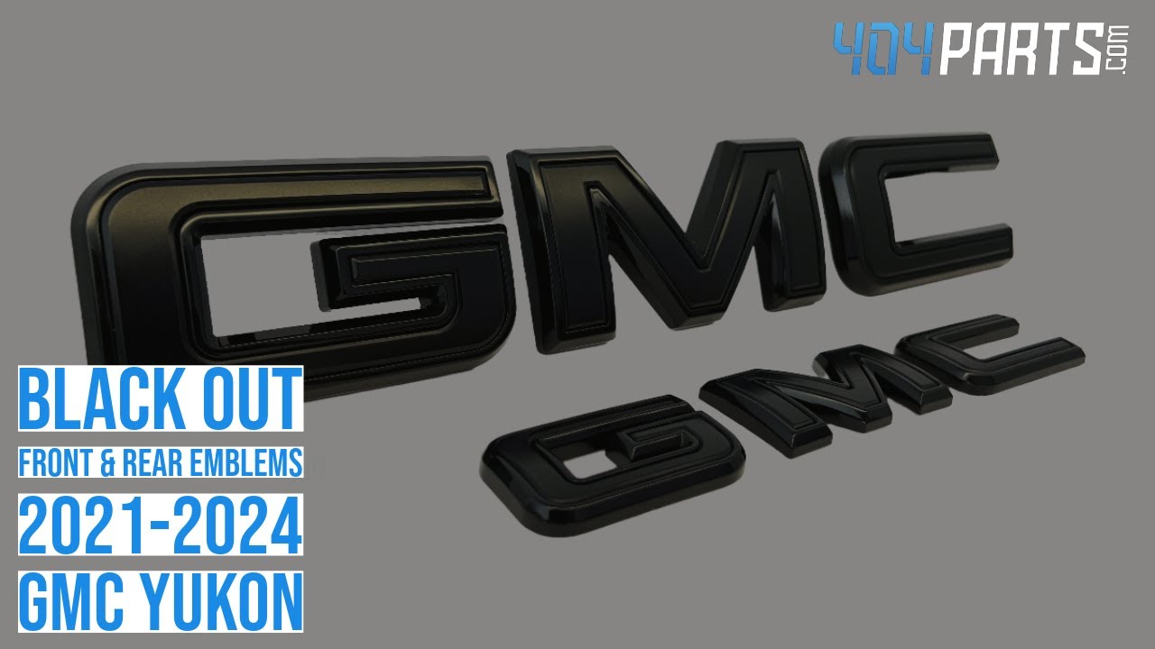 Gloss Black Rear Door & Tailgate Emblem Letter Kit For 2021-2024 GMC Yukon SLT & Yukon XL