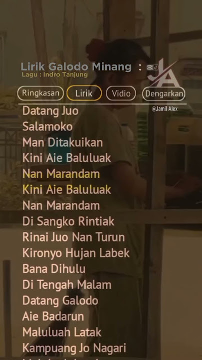Lirik Galodo minang