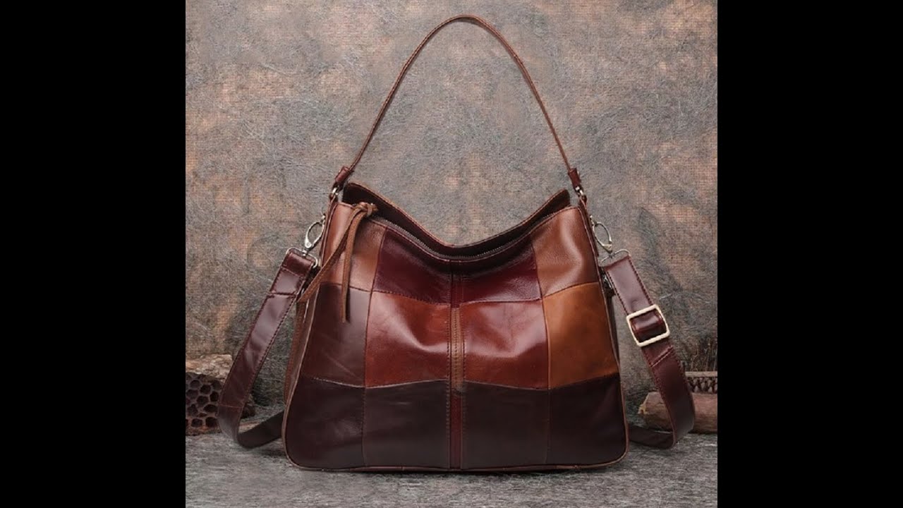 Women Retro Patchwork Multifunction Backpack Shoulder Bag