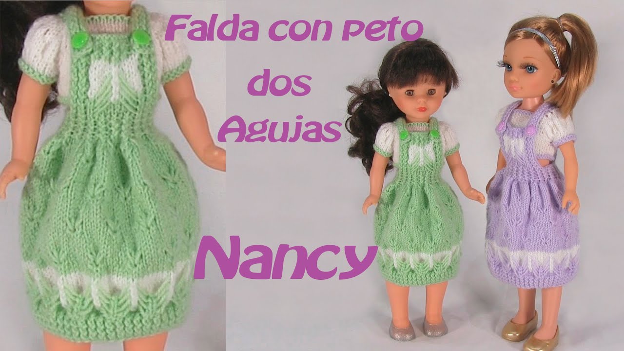 Falda con peto a dos agujas para Nancy