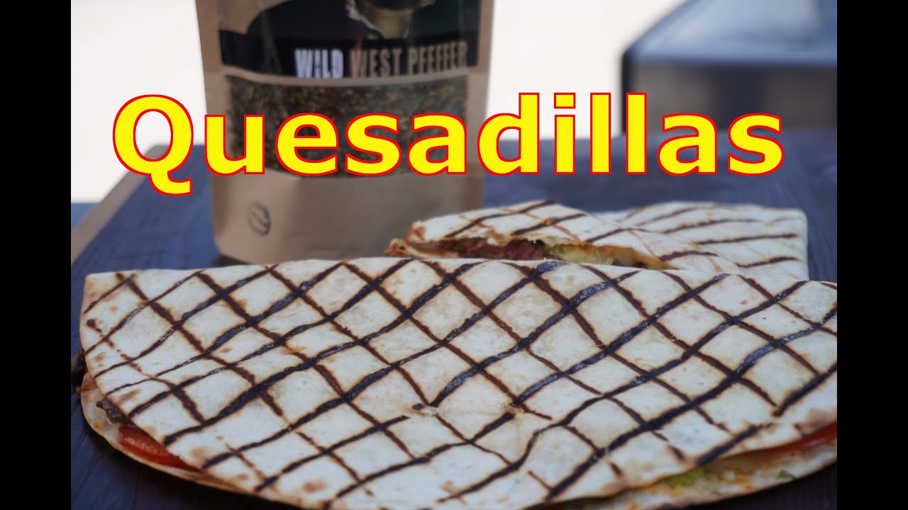 Perfekt gegrillte Quesadillas - extra dick mit viel Fleisch ;-)