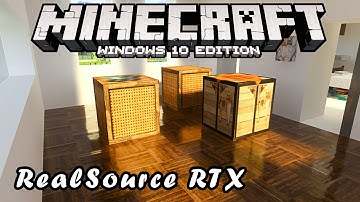 Minecraft Windows 10 - Realistic RealSource RTX Shader Texture Pack (Ray Tracing) Minecraft Bedrock