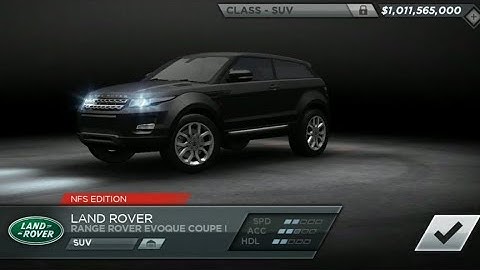 LAND ROVER RANGE ROVER EVOQUE COUPE I NFS EDITION Walkthrough [Need for speed most wanted]