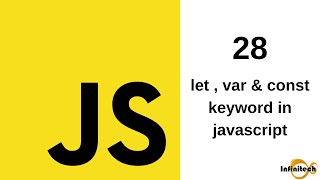 Javascript Tutorial in Hindi - 28  let , var and const keyword in javascript with differences