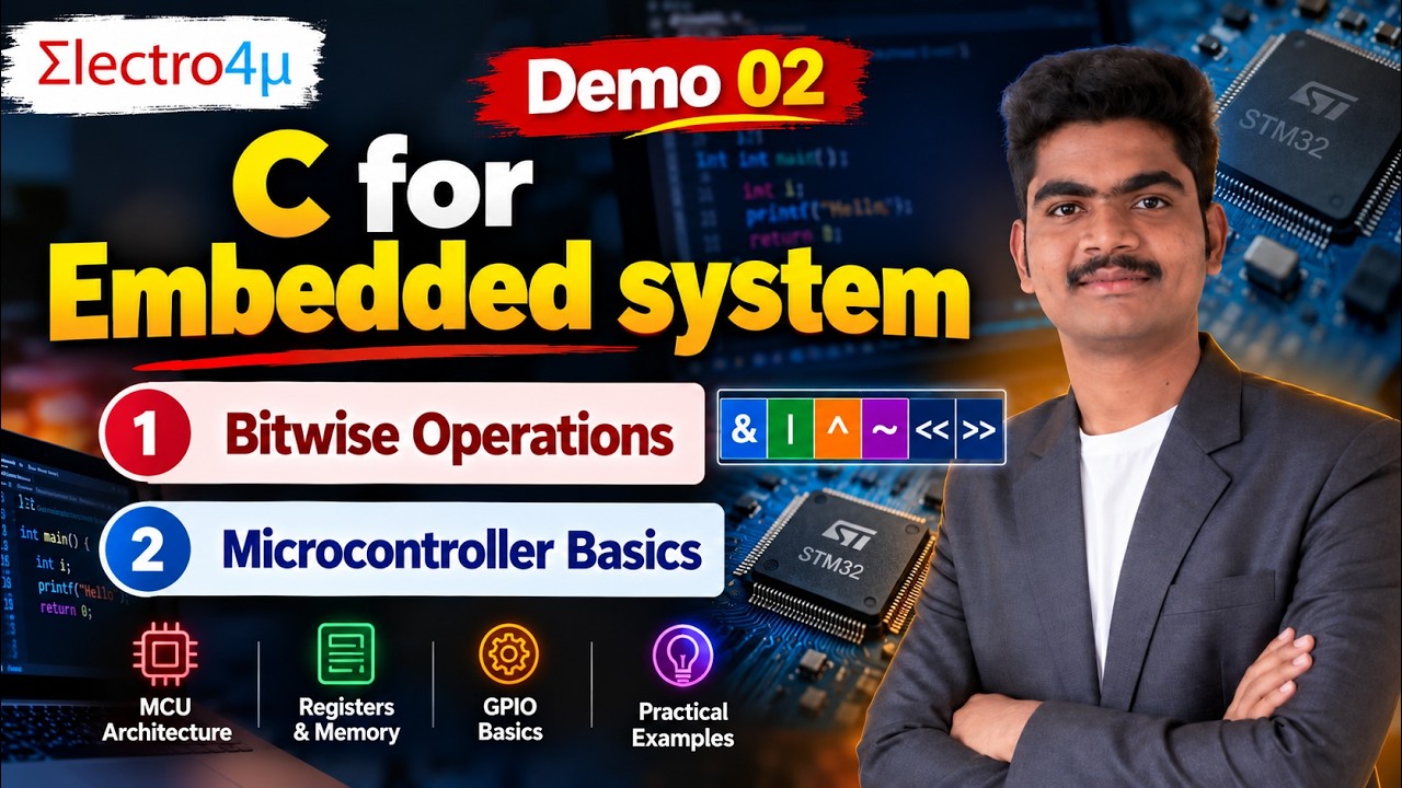 C Programming for Embedded Systems Demo 02 | Bitwise Operations ...