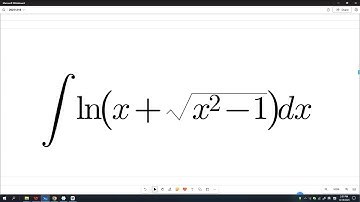 No one can do this trick for int  ln(x+sqrt(x^2-1))dx