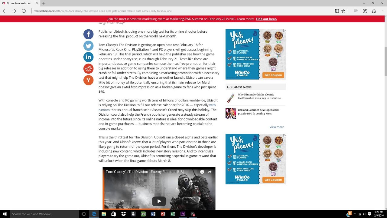 The Division Commentary OPEN BETA RELEASE DATE