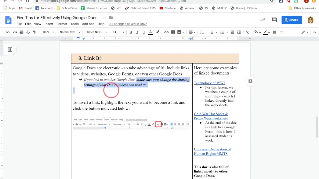 Part IV - Five Tips for Effectively Using Google Docs - YouTube