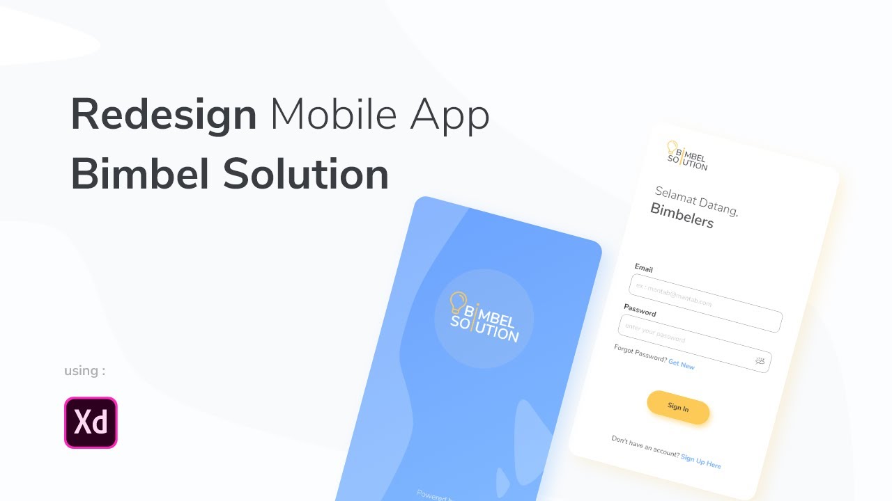 UI/UX Mobile App Redesign Process - Bimbel Solution App - YouTube