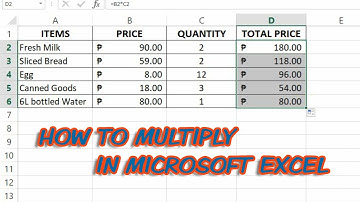 HOW TO MULTIPLY IN MICROSOFT EXCEL | MULTIPLICATION FORMULA IN EXCEL